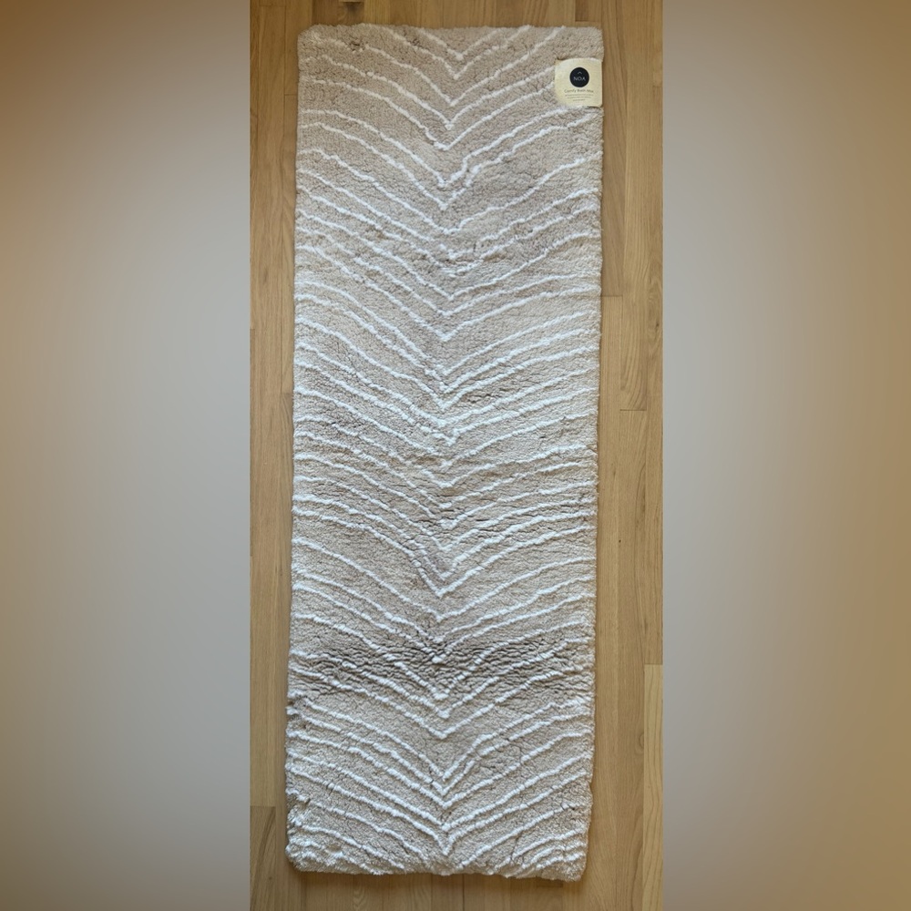 Brand New House of Noa Bath Mat – 24”x 70” Zelda Shell (discontinued color)
